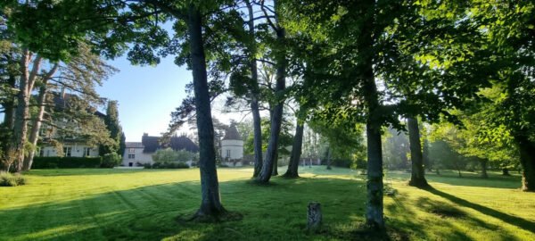 Garden scene at Chateau de Mirande